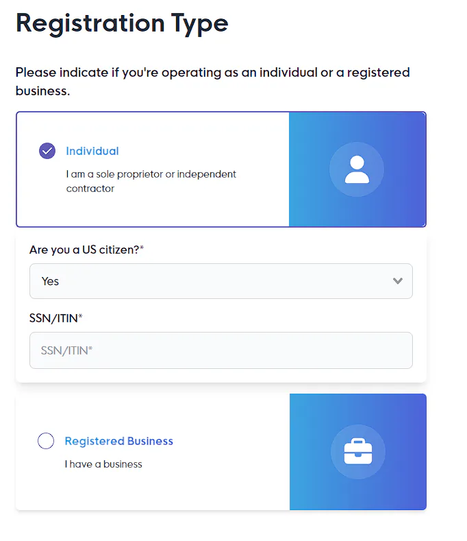 Rise registration type